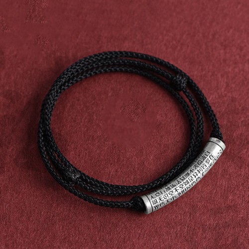 999 Silver Six True Words Heart Sutra Necklace 999 Silver Six True Words Heart Sutra Necklace