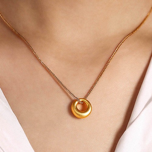 999 Gold Peace Buckle Necklace Pendant 999 Gold Peace Buckle Necklace Pendant