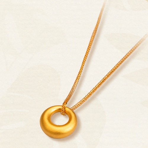 999 Gold Peace Buckle Necklace Pendant 999 Gold Peace Buckle Necklace Pendant