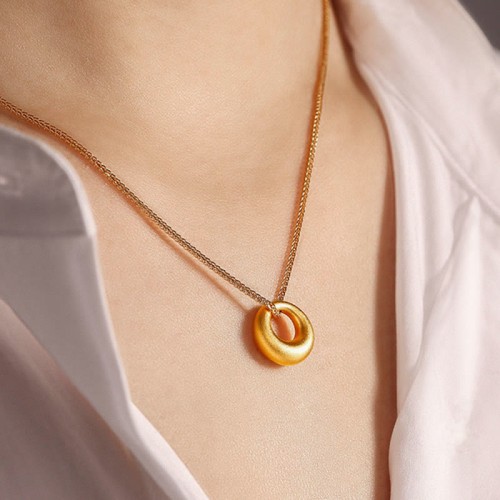 999 Gold Peace Buckle Necklace Pendant 999 Gold Peace Buckle Necklace Pendant