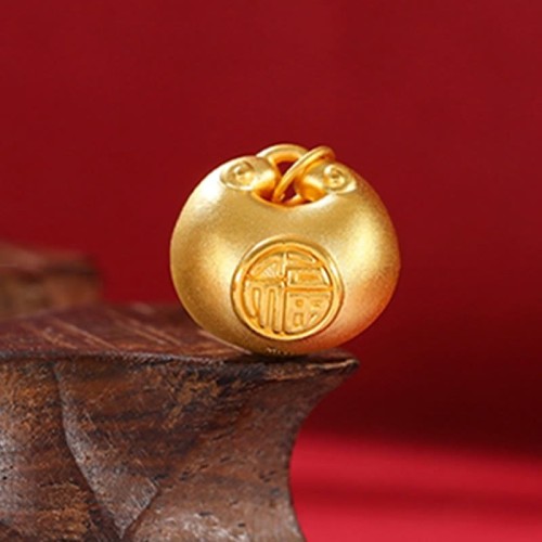 999 Gold Fu Character Luck Rope Pendant 999 Gold Fu Character Luck Rope Pendant