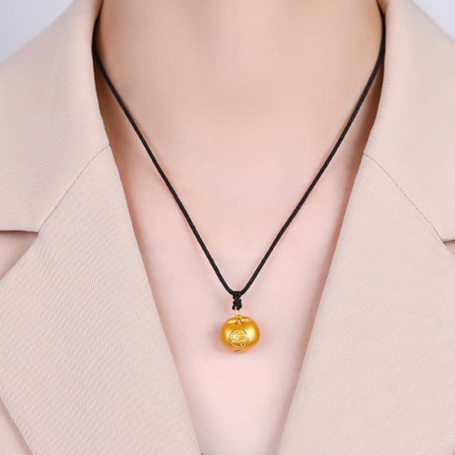 999 Gold Fu Character Luck Rope Pendant 999 Gold Fu Character Luck Rope Pendant