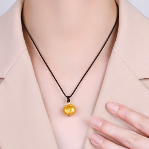 999 Gold Fu Character Luck Rope Pendant 999 Gold Fu Character Luck Rope Pendant