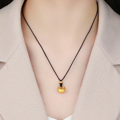 999 Gold Fu Character Luck Rope Pendant 999 Gold Fu Character Luck Rope Pendant