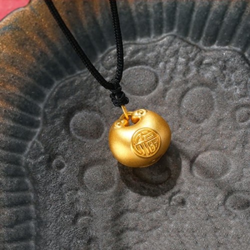 999 Gold Fu Character Luck Rope Pendant 999 Gold Fu Character Luck Rope Pendant
