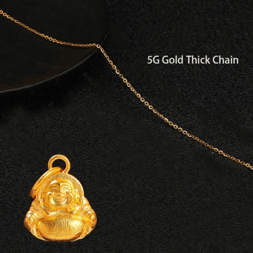 999 Gold Mini Laughing Buddha Luck Necklace 999 Gold Mini Laughing Buddha Luck Necklace
