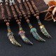 Tibetan Wenge Wood Om Mani Padme Hum Protection Necklace Tibetan Wenge Wood Om Mani Padme Hum Protection Necklace