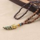 Tibetan Wenge Wood Om Mani Padme Hum Protection Necklace Tibetan Wenge Wood Om Mani Padme Hum Protection Necklace