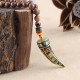 Tibetan Wenge Wood Om Mani Padme Hum Protection Necklace Tibetan Wenge Wood Om Mani Padme Hum Protection Necklace