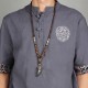 Tibetan Wenge Wood Om Mani Padme Hum Protection Necklace Tibetan Wenge Wood Om Mani Padme Hum Protection Necklace