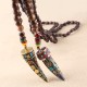 Tibetan Wenge Wood Om Mani Padme Hum Protection Necklace Tibetan Wenge Wood Om Mani Padme Hum Protection Necklace