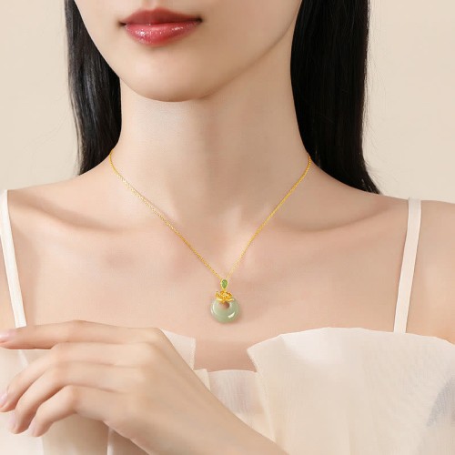 Jade Lotus Abundance Necklace Pendant Jade Lotus Abundance Necklace Pendant