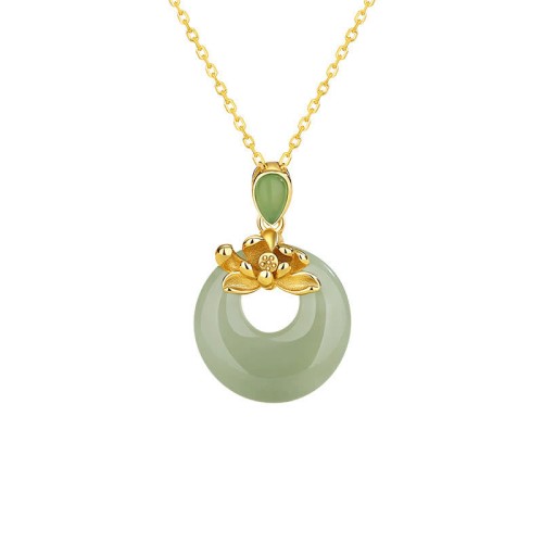 Jade Lotus Abundance Necklace Pendant Jade Lotus Abundance Necklace Pendant