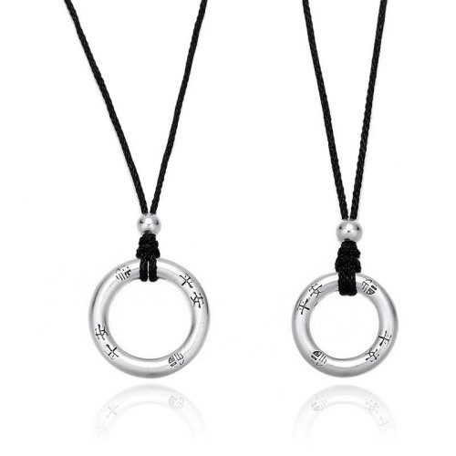 999 Silver Peace Buckle Protection Necklace 999 Silver Peace Buckle Protection Necklace