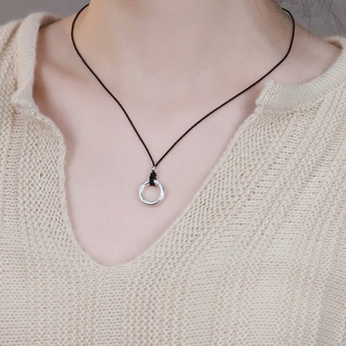 999 Silver Peace Buckle Protection Necklace 999 Silver Peace Buckle Protection Necklace