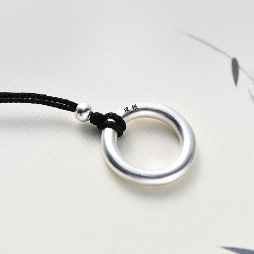 999 Silver Peace Buckle Protection Necklace 999 Silver Peace Buckle Protection Necklace