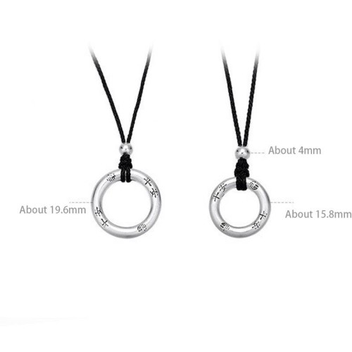 999 Silver Peace Buckle Protection Necklace 999 Silver Peace Buckle Protection Necklace