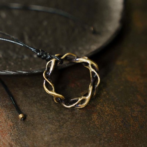 Vintage Copper Brass Handmade Luck Necklace Vintage Copper Brass Handmade Luck Necklace
