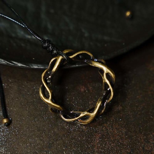 Vintage Copper Brass Handmade Luck Necklace Vintage Copper Brass Handmade Luck Necklace