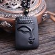 Black Obsidian Buddha Prayer Purification Necklace Black Obsidian Buddha Prayer Purification Necklace
