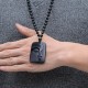 Black Obsidian Buddha Prayer Purification Necklace Black Obsidian Buddha Prayer Purification Necklace
