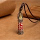 Tibetan Medicine Buddha Nine-Eye Dzi Bead Necklace Tibetan Medicine Buddha Nine-Eye Dzi Bead Necklace