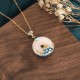 White Jade Peace Buckle Necklace