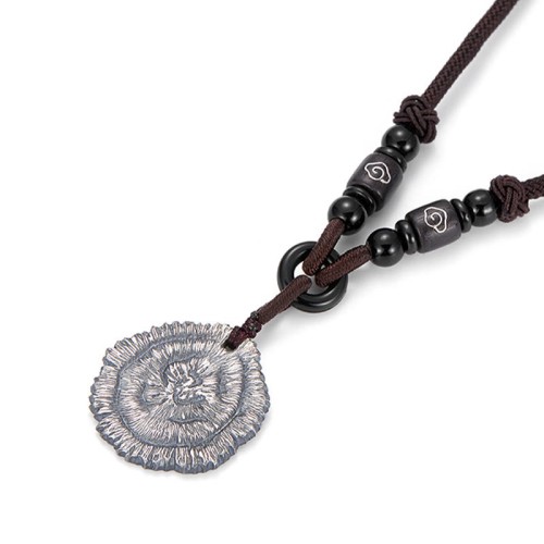 999 Silver Sophora Flavescens Cotton Rope Necklace 999 Silver Sophora Flavescens Cotton Rope Necklace