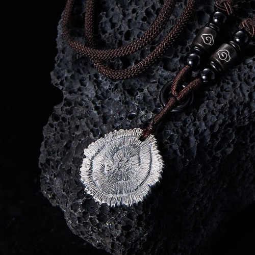 999 Silver Sophora Flavescens Cotton Rope Necklace 999 Silver Sophora Flavescens Cotton Rope Necklace