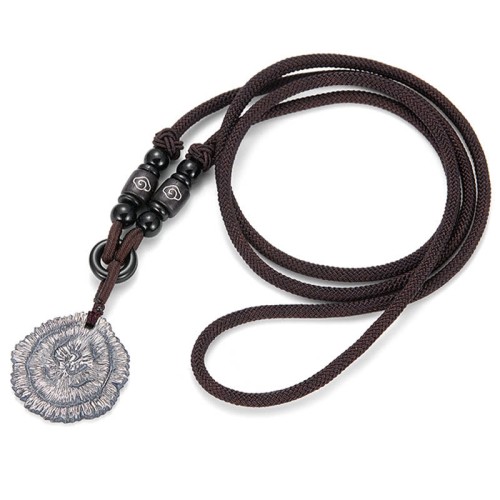 999 Silver Sophora Flavescens Cotton Rope Necklace 999 Silver Sophora Flavescens Cotton Rope Necklace