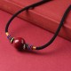 Cinnabar Lucky Bead Protection Necklace Pendant Cinnabar Lucky Bead Protection Necklace Pendant