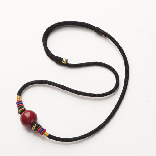 Cinnabar Lucky Bead Protection Necklace Pendant Cinnabar Lucky Bead Protection Necklace Pendant