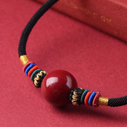 Cinnabar Lucky Bead Protection Necklace Pendant Cinnabar Lucky Bead Protection Necklace Pendant