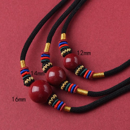 Cinnabar Lucky Bead Protection Necklace Pendant Cinnabar Lucky Bead Protection Necklace Pendant