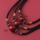 Cinnabar Lucky Bead Protection Necklace Pendant Cinnabar Lucky Bead Protection Necklace Pendant