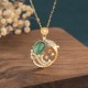 Green Chalcedony Koi Fish Strength Necklace Green Chalcedony Koi Fish Strength Necklace