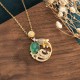 Green Chalcedony Koi Fish Strength Necklace Green Chalcedony Koi Fish Strength Necklace