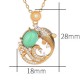 Green Chalcedony Koi Fish Strength Necklace Green Chalcedony Koi Fish Strength Necklace