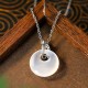 Chalcedony Bamboo Peace Buckle Wealth Pendant Chalcedony Bamboo Peace Buckle Wealth Pendant