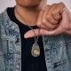 999 Silver Gold Tai Chi Yin Yang Necklace 999 Silver Gold Tai Chi Yin Yang Necklace