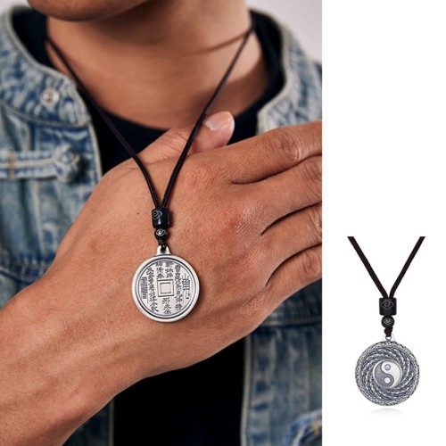 999 Silver Tai Chi Yin Yang Bagua Mountain Ghost Necklace 999 Silver Tai Chi Yin Yang Bagua Mountain Ghost Necklace