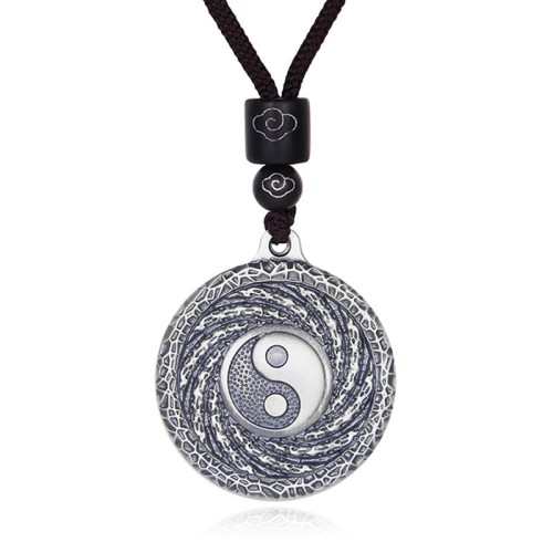 999 Silver Tai Chi Yin Yang Bagua Mountain Ghost Necklace 999 Silver Tai Chi Yin Yang Bagua Mountain Ghost Necklace