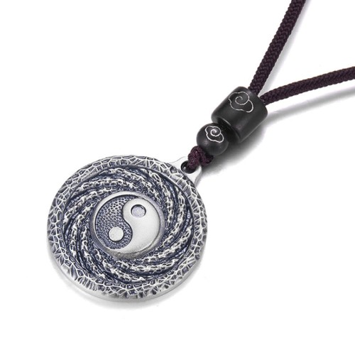 999 Silver Tai Chi Yin Yang Bagua Mountain Ghost Necklace 999 Silver Tai Chi Yin Yang Bagua Mountain Ghost Necklace