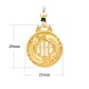 Gold Plated Copper Koi Fish Strength Pendant