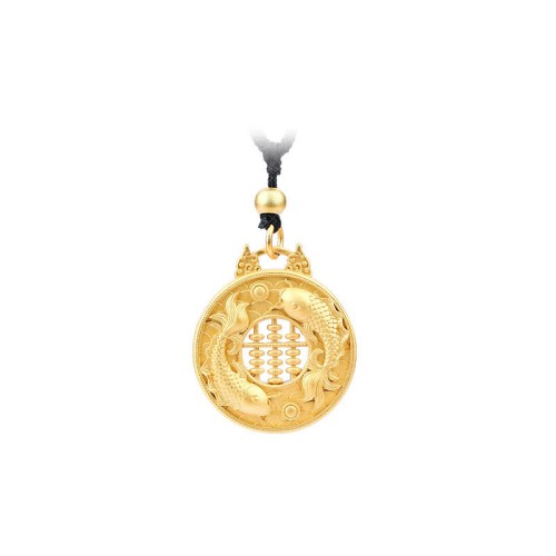 Gold Plated Copper Koi Fish Strength Pendant