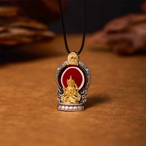 Tibetan Avalokitesvara Dzi Bead Healing Pendant Tibetan Avalokitesvara Dzi Bead Healing Pendant