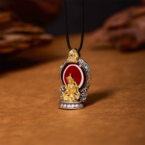 Tibetan Avalokitesvara Dzi Bead Healing Pendant Tibetan Avalokitesvara Dzi Bead Healing Pendant