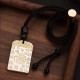 Silver Plated Copper Fu Character Fortune Necklace