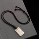 Silver Plated Copper Fu Character Fortune Necklace