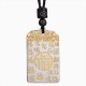 Silver Plated Copper Fu Character Fortune Necklace